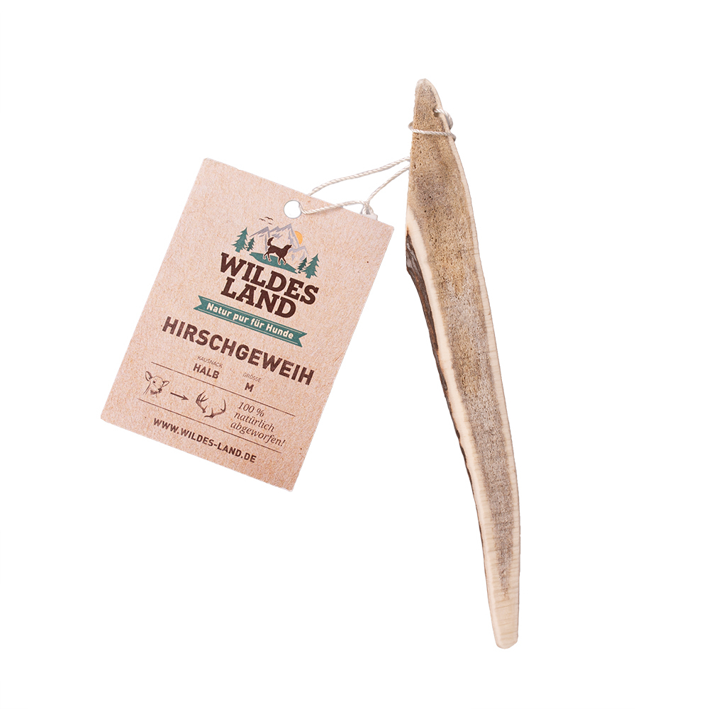 Wildes Land | Hirschgeweih Halb | Geweihsnack | M Wildes Land | Hirschgeweih Halb | Geweihsnack | M von Wildes Land