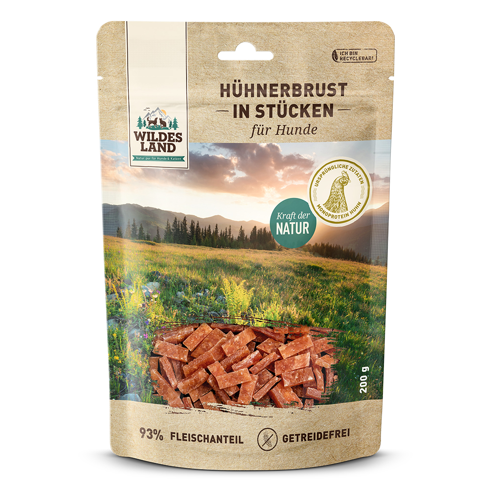 Wildes Land | Hühnerbrust in Stücken | Fleischsnacks | 200 g Wildes Land | Hühnerbrust in Stücken | Fleischsnacks | 200 g von Wildes Land