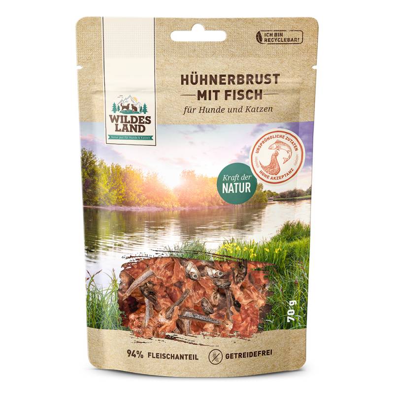Wildes Land | Hühnerbrust mit Fisch | Fleischsnacks | 70 g von Wildes Land