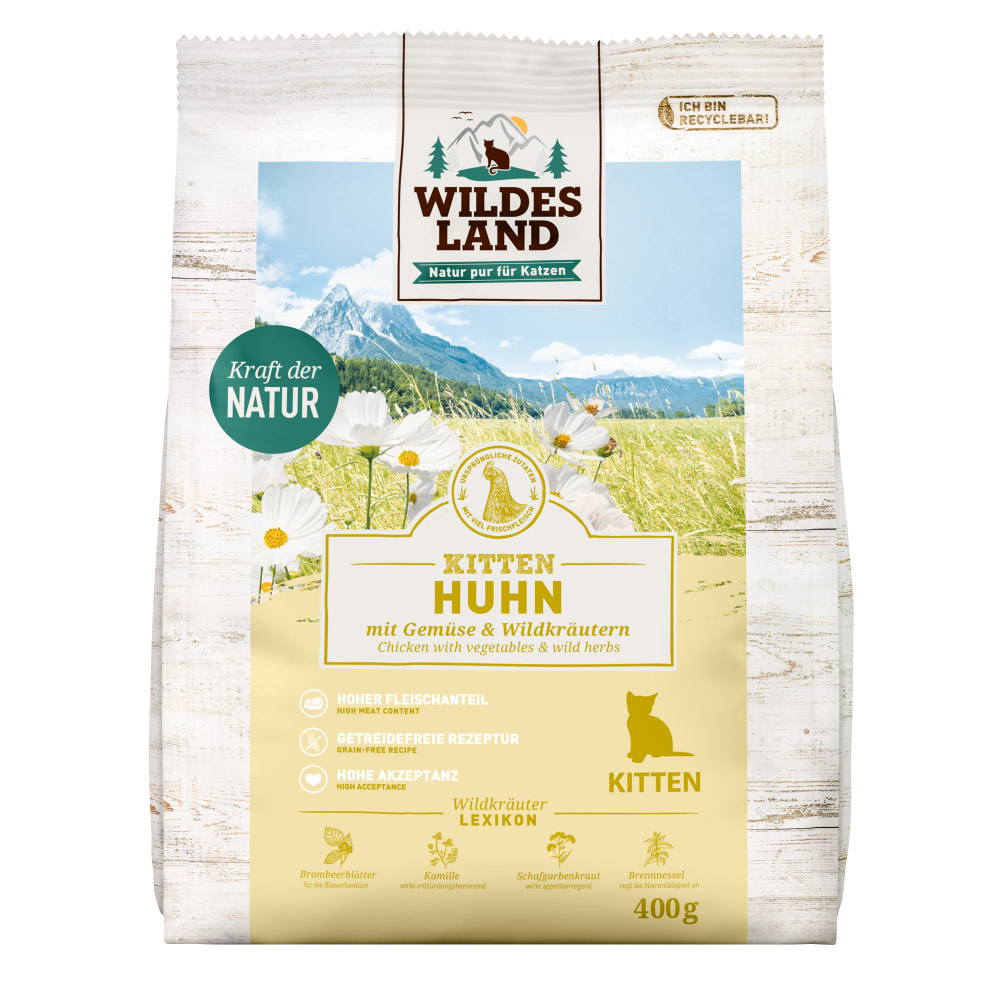 Wildes Land | Huhn | Classic Kitten | 3 x 400 g von Wildes Land