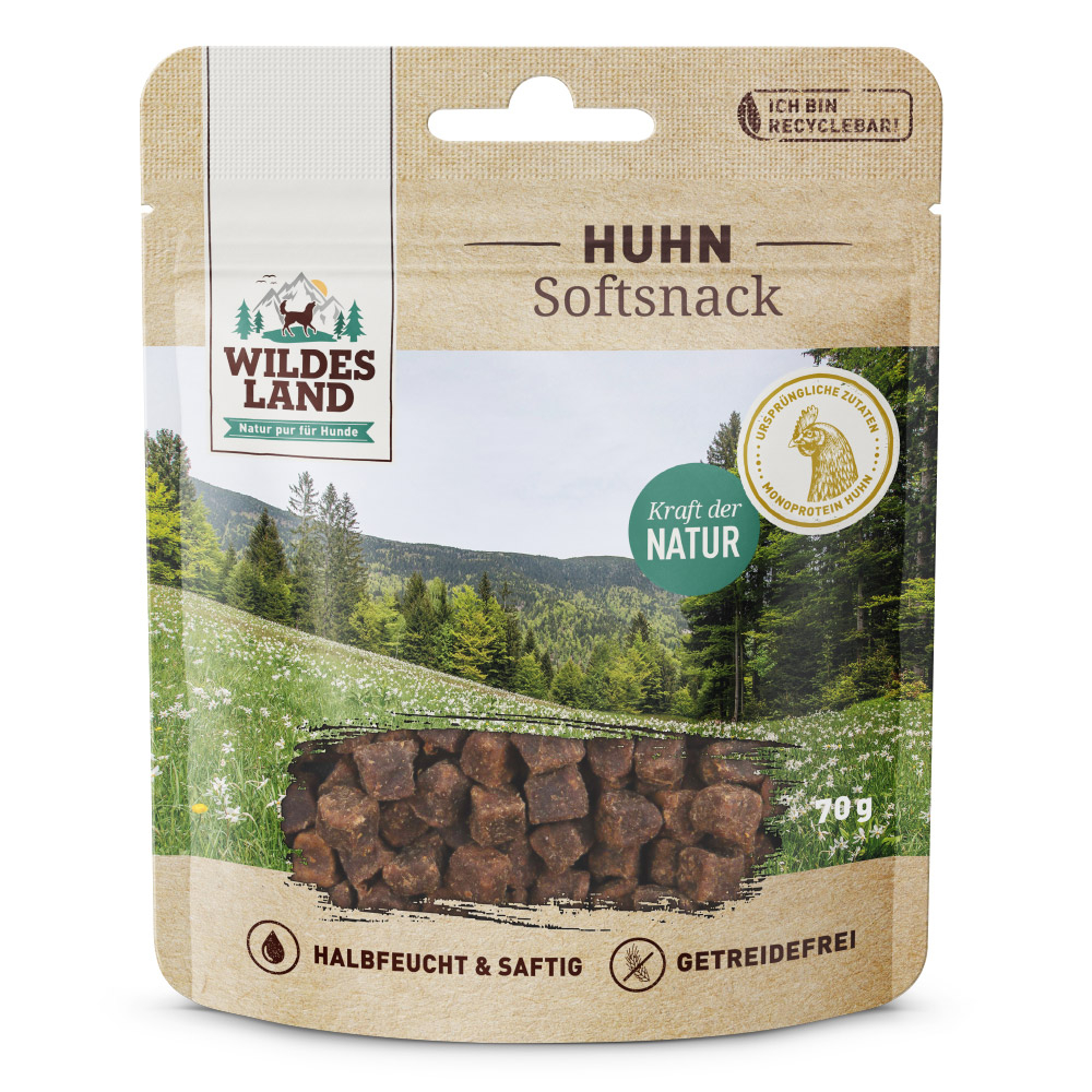 Wildes Land | Huhn | Softsnack | 8 x 70 g Wildes Land | Huhn | Softsnack | 8 x 70 g von Wildes Land