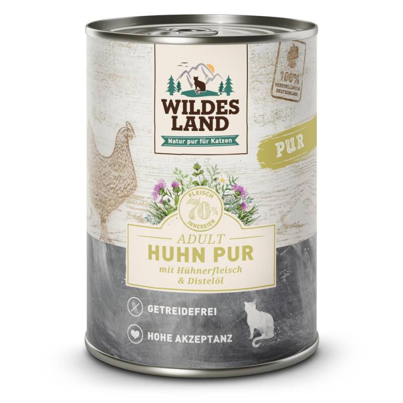 Wildes Land | Huhn mit Distelöl | PUR Adult | 30 x 400 g von Wildes Land