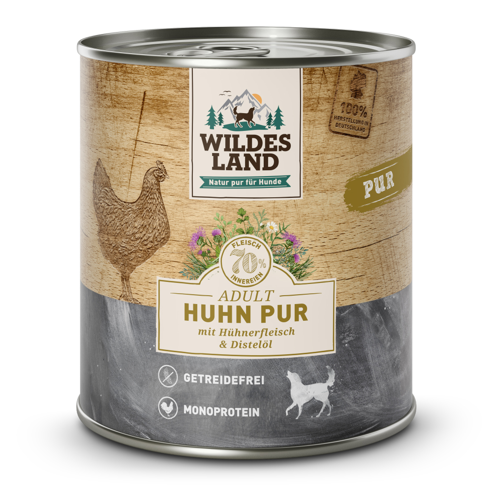 Wildes Land | Huhn mit Distelöl | PUR Adult | 30 x 800 g Wildes Land | Huhn mit Distelöl | PUR Adult | 30 x 800 g von Wildes Land