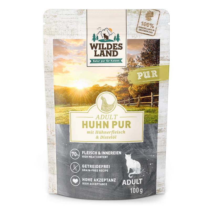 Wildes Land | Huhn mit Distelöl | PUR Adult | 60 x 100 g von Wildes Land