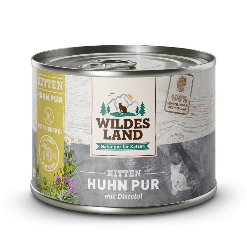 Wildes Land | Huhn mit Distelöl | PUR Kitten | 30 x 200 g von Wildes Land