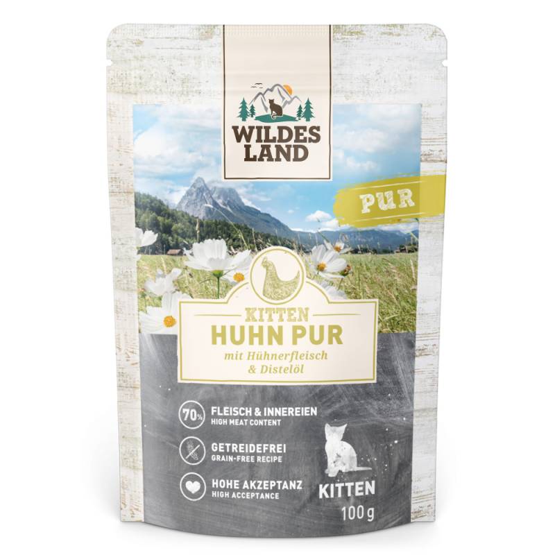 Wildes Land | Huhn mit Distelöl | PUR Kitten | 60 x 100 g Wildes Land | Huhn mit Distelöl | PUR Kitten | 60 x 100 g von Wildes Land