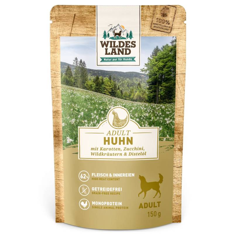 Wildes Land | Huhn mit Karotte | Classic Adult | 16 x 150 g von Wildes Land