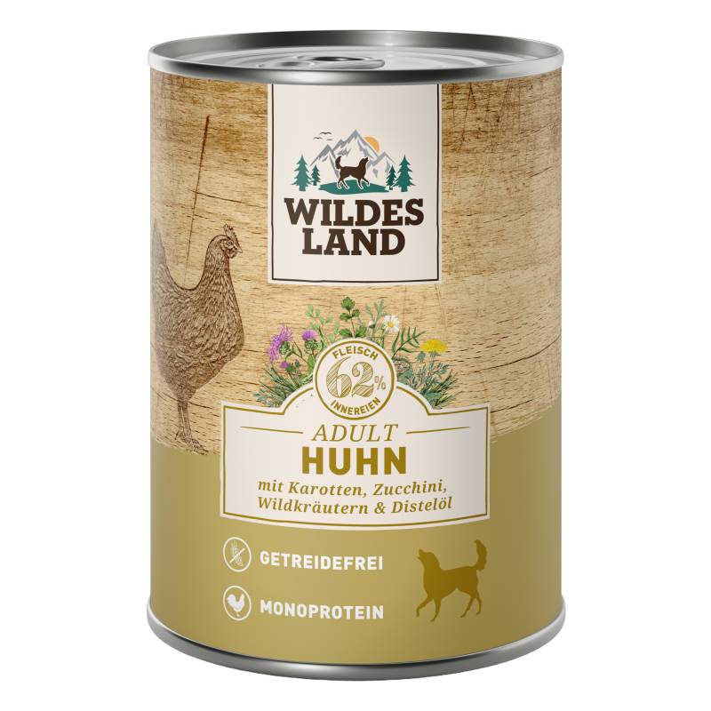 Wildes Land | Huhn mit Karotte | Classic Adult | 24 x 400 g von Wildes Land