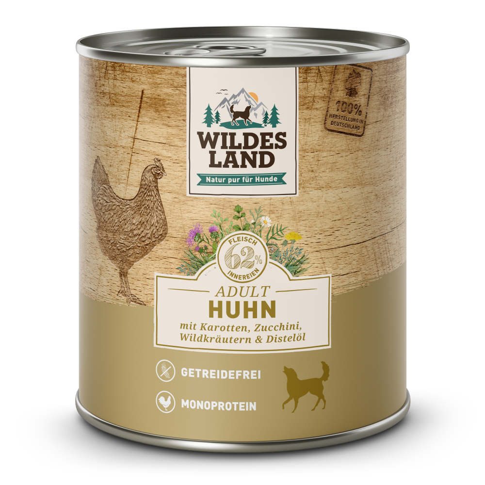 Wildes Land | Huhn mit Karotte | Classic Adult | 30 x 800 g von Wildes Land