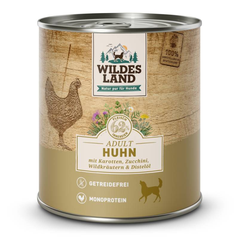 Wildes Land | Huhn mit Karotte | Classic Adult | 6 x 800 g von Wildes Land
