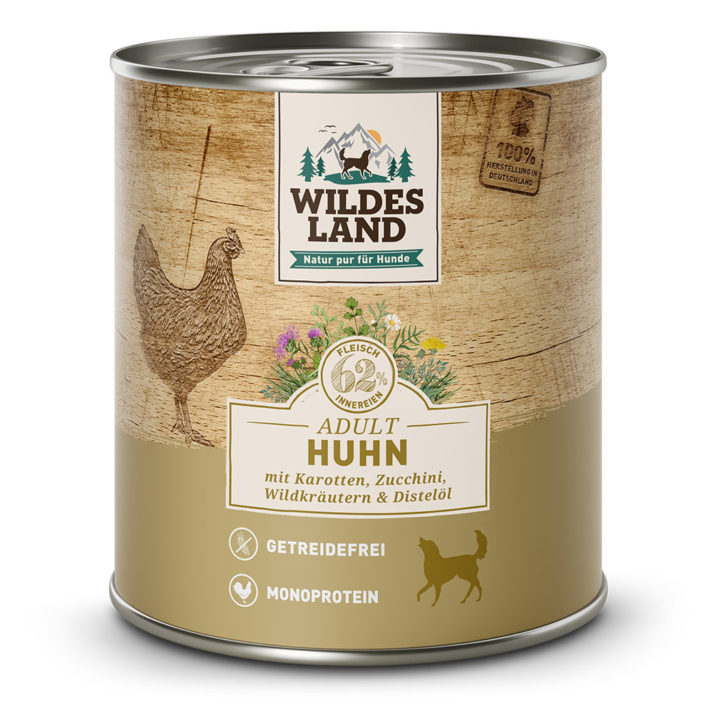 Wildes Land | Huhn mit Karotte | Classic Adult | 24 x 800 g Wildes Land | Huhn mit Karotte | Classic Adult | 24 x 800 g von Wildes Land