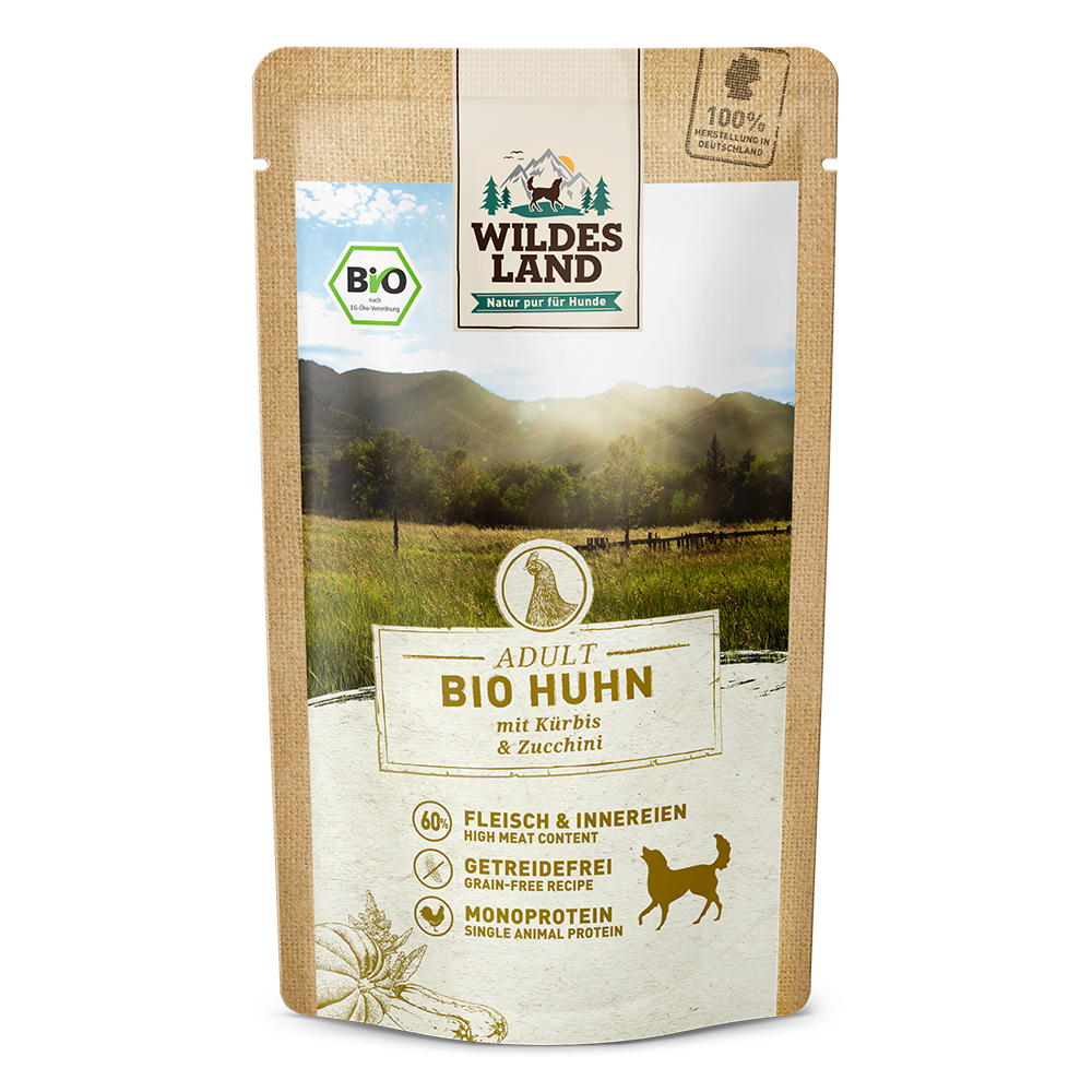 Wildes Land | Huhn mit Kürbis & Zucchini | BIO Adult | 10 x 125 g Wildes Land | Huhn mit Kürbis & Zucchini | BIO Adult | 10 x 125 g von Wildes Land