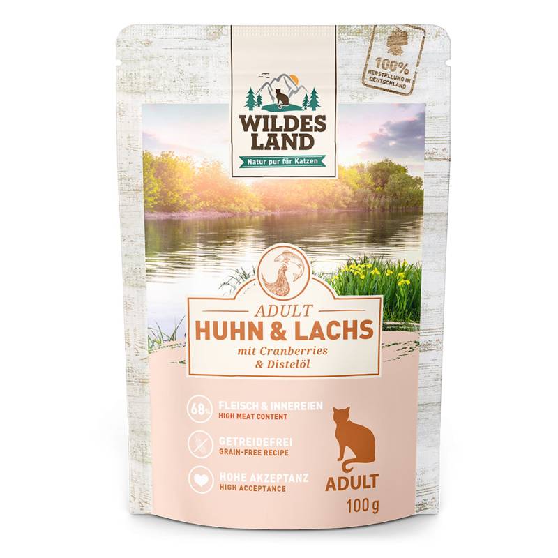 Wildes Land | Huhn & Lachs | Classic Adult | 12 x 100 g von Wildes Land