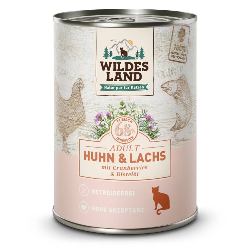 Wildes Land | Huhn & Lachs | Classic Adult | 30 x 400 g von Wildes Land