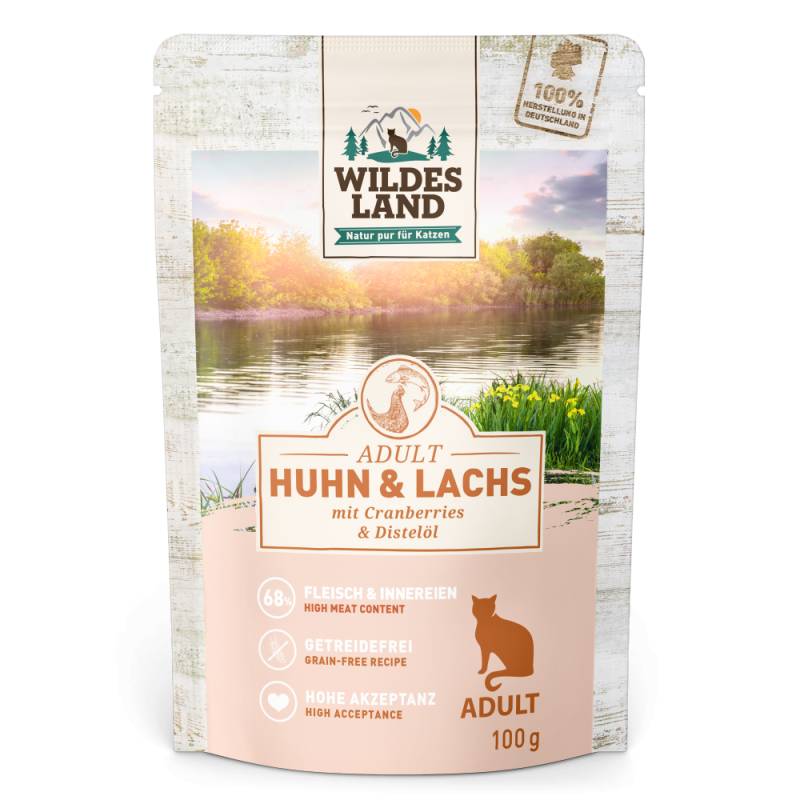 Wildes Land | Huhn & Lachs | Classic Adult | 48 x 100 g Wildes Land | Huhn & Lachs | Classic Adult | 48 x 100 g von Wildes Land