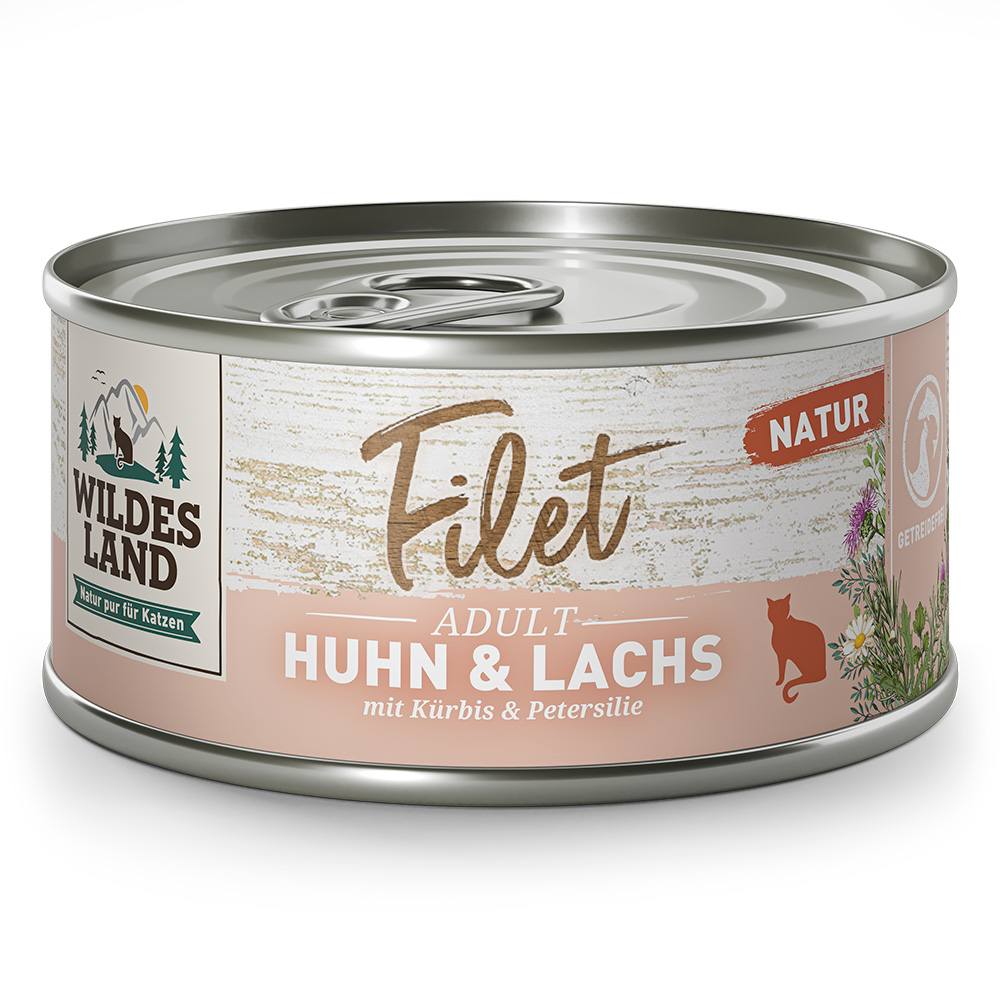 Wildes Land | Huhn & Lachs | Filet | 12 x 80 g Wildes Land | Huhn & Lachs | Filet | 12 x 80 g von Wildes Land