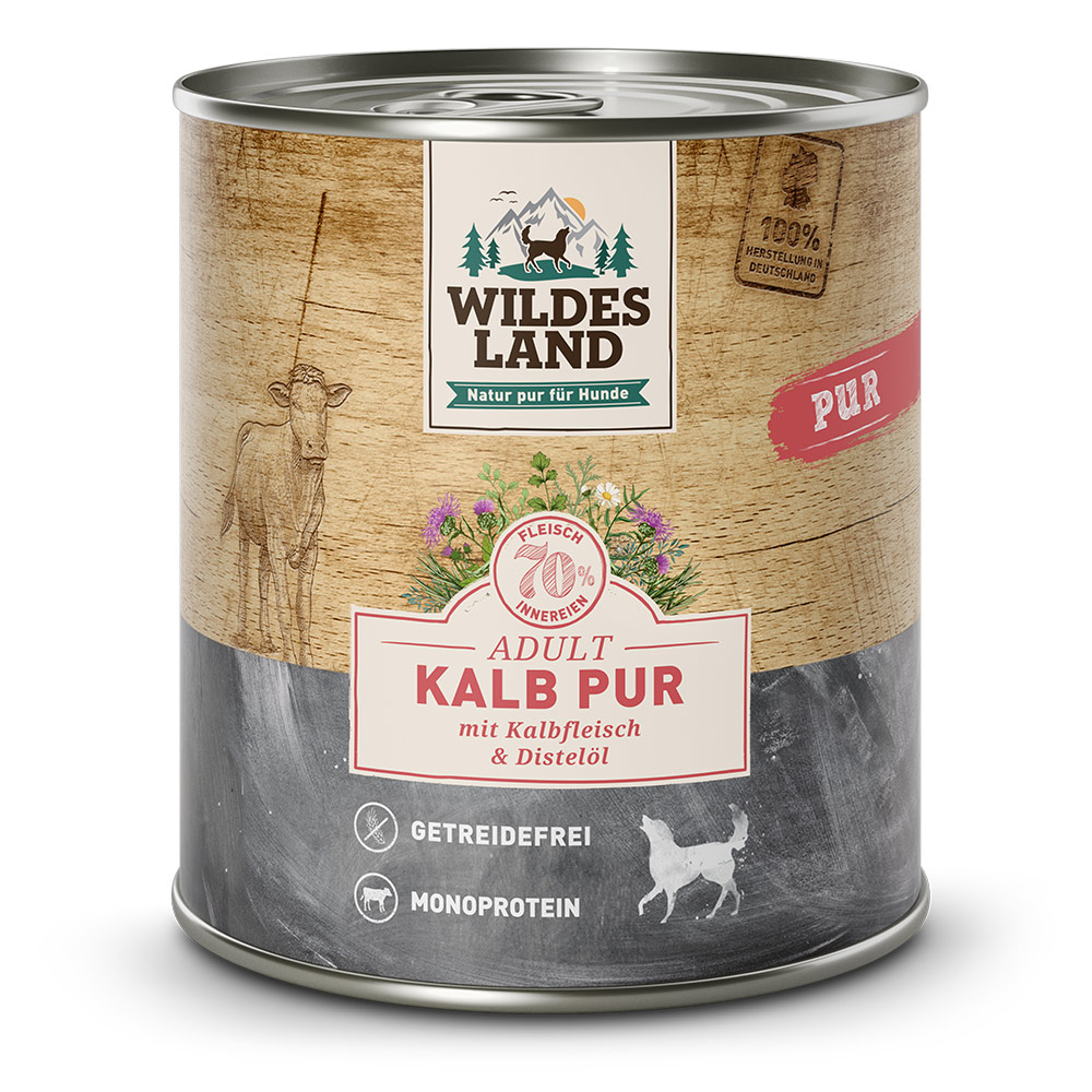 Wildes Land | Kalb mit Distelöl | PUR Adult | 30 x 800 g Wildes Land | Kalb mit Distelöl | PUR Adult | 30 x 800 g von Wildes Land