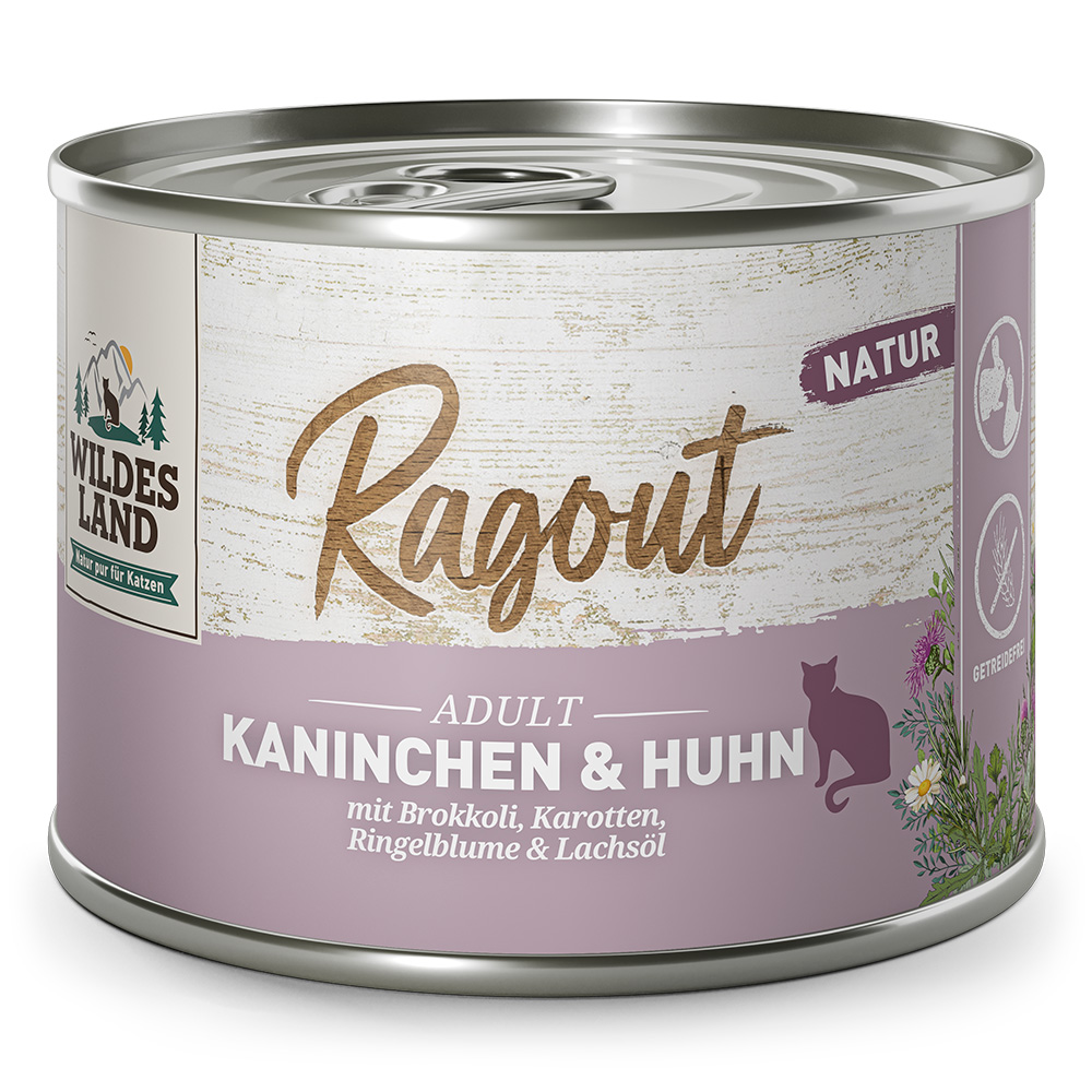 Wildes Land | Kaninchen & Huhn mit Brokkoli | Ragout | 24 x 180 g Wildes Land | Kaninchen & Huhn mit Brokkoli | Ragout | 24 x 180 g von Wildes Land