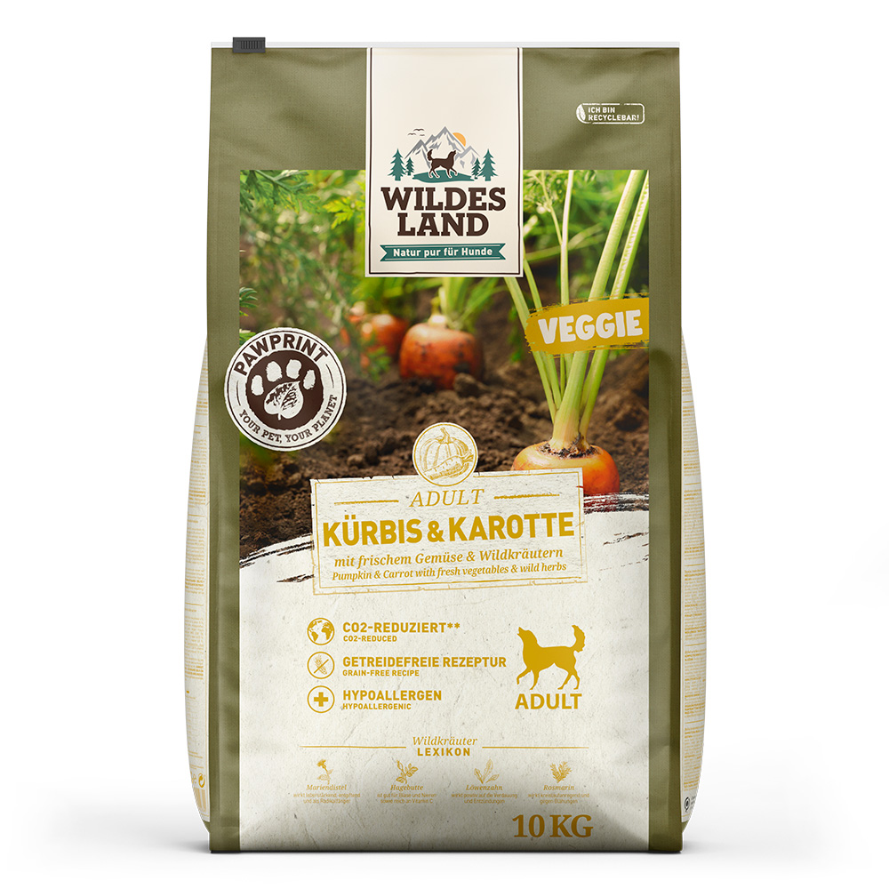 Wildes Land | Kürbis & Karotte | PawPrint Veggie Adult | 2 x 10 kg Wildes Land | Kürbis & Karotte | PawPrint Veggie Adult | 2 x 10 kg von Wildes Land