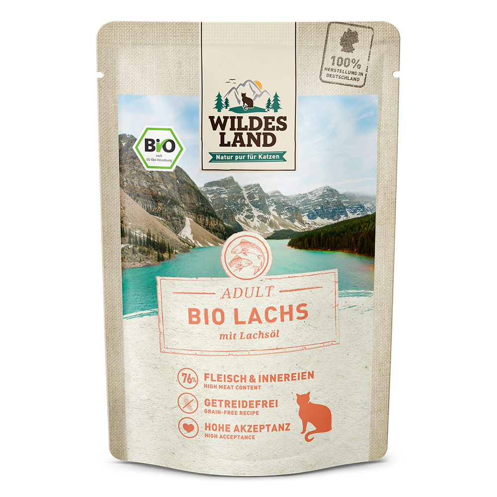 Wildes Land | Lachs mit Lachsöl | BIO Adult | 60 x 85 g Wildes Land | Lachs mit Lachsöl | BIO Adult | 60 x 85 g von Wildes Land