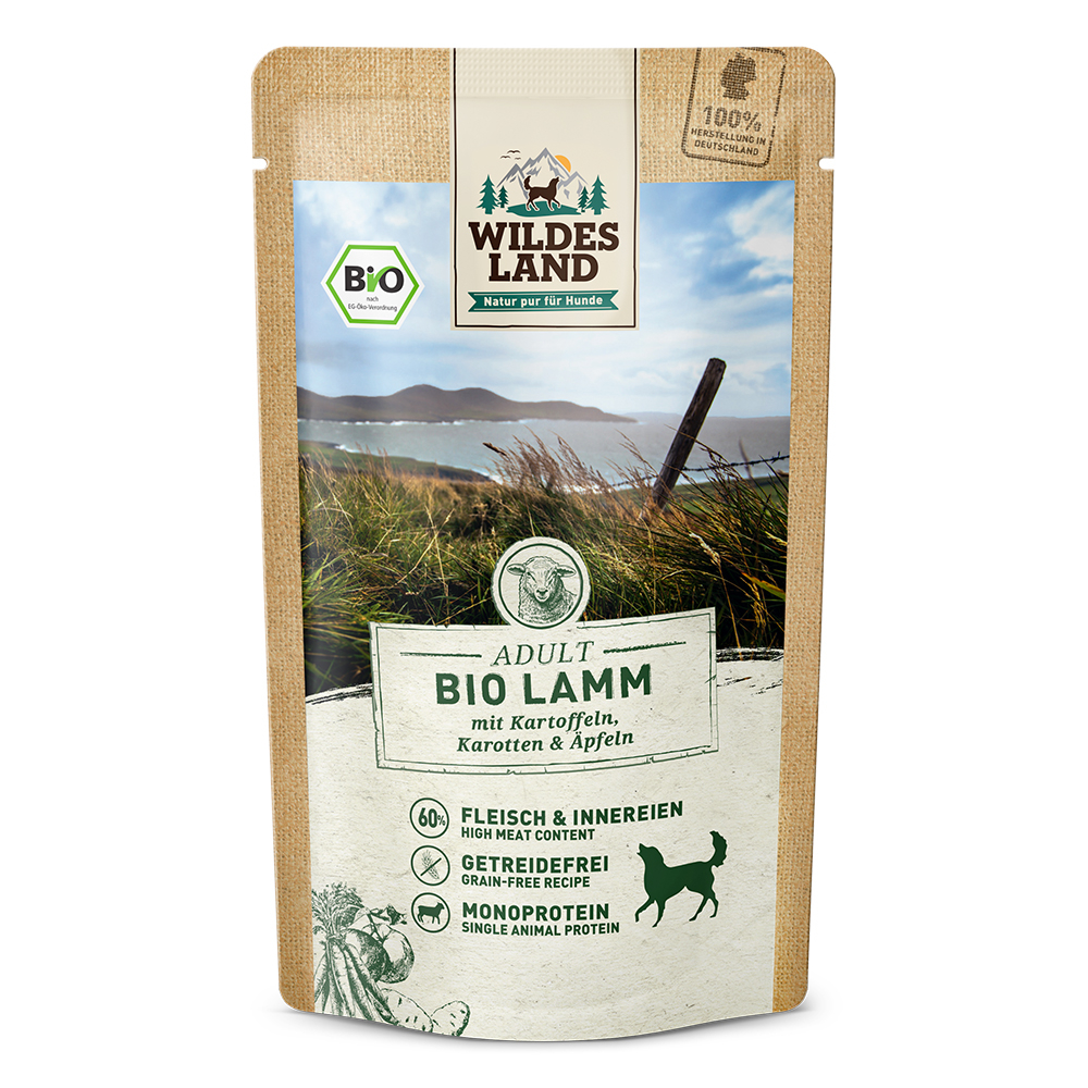 Wildes Land | Lamm mit Kartoffeln & Karotten | BIO Adult | 50 x 125 g von Wildes Land
