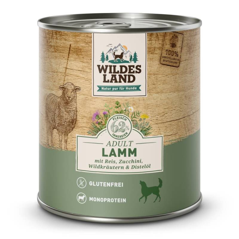 Wildes Land | Lamm mit Reis | Classic Adult | 24 x 800 g von Wildes Land