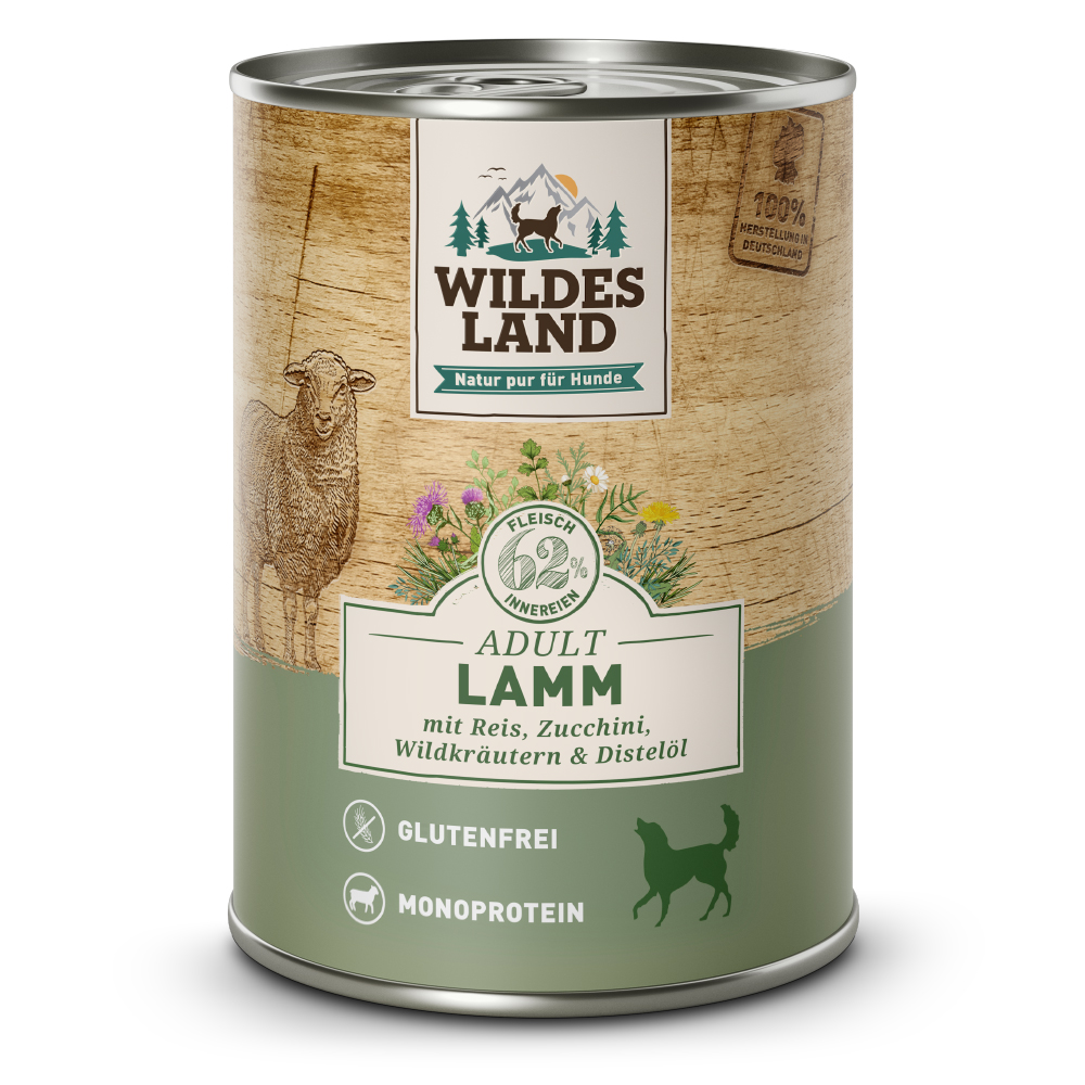 Wildes Land | Lamm mit Reis | Classic Adult | 30 x 400 g Wildes Land | Lamm mit Reis | Classic Adult | 30 x 400 g von Wildes Land