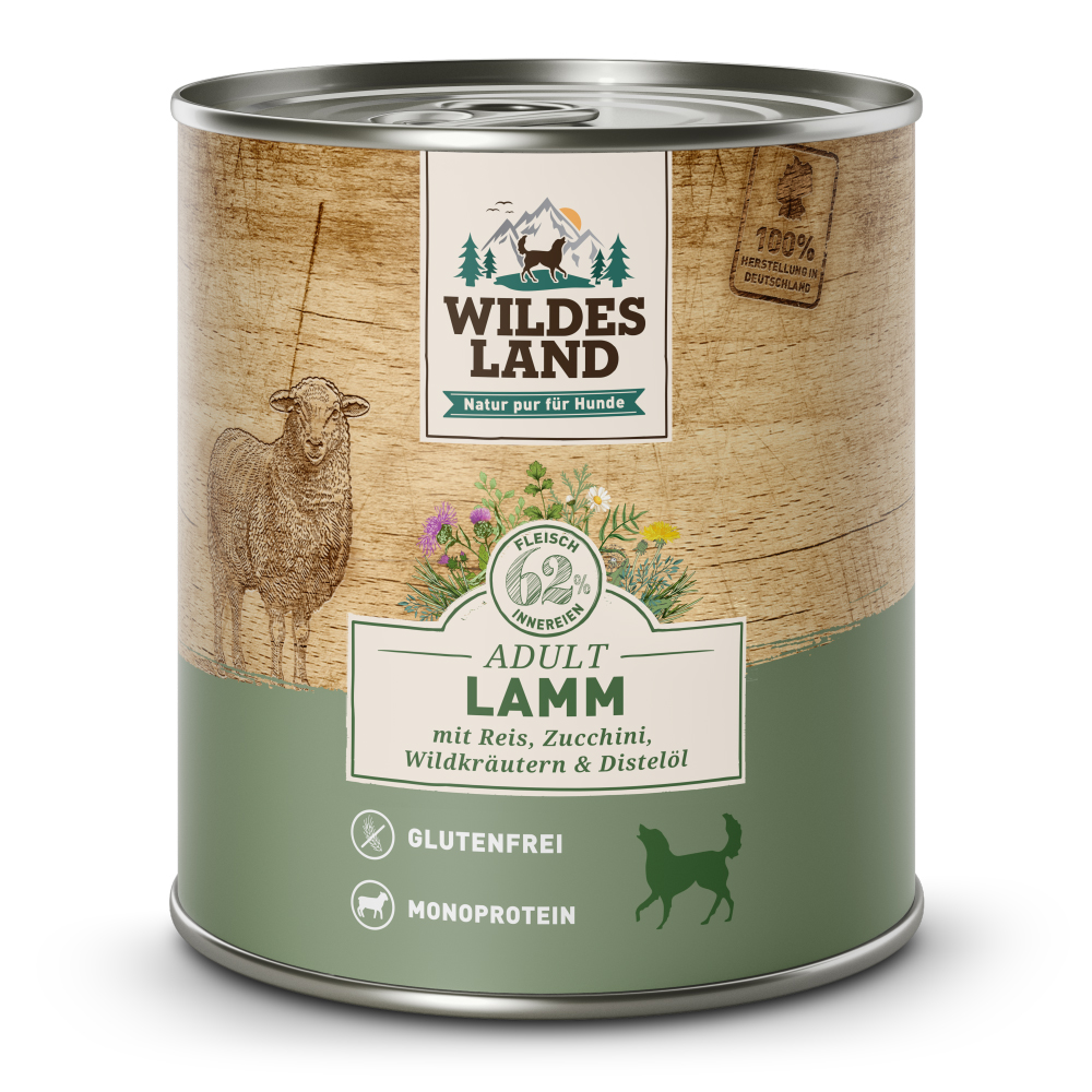 Wildes Land | Lamm mit Reis | Classic Adult | 30 x 800 g von Wildes Land