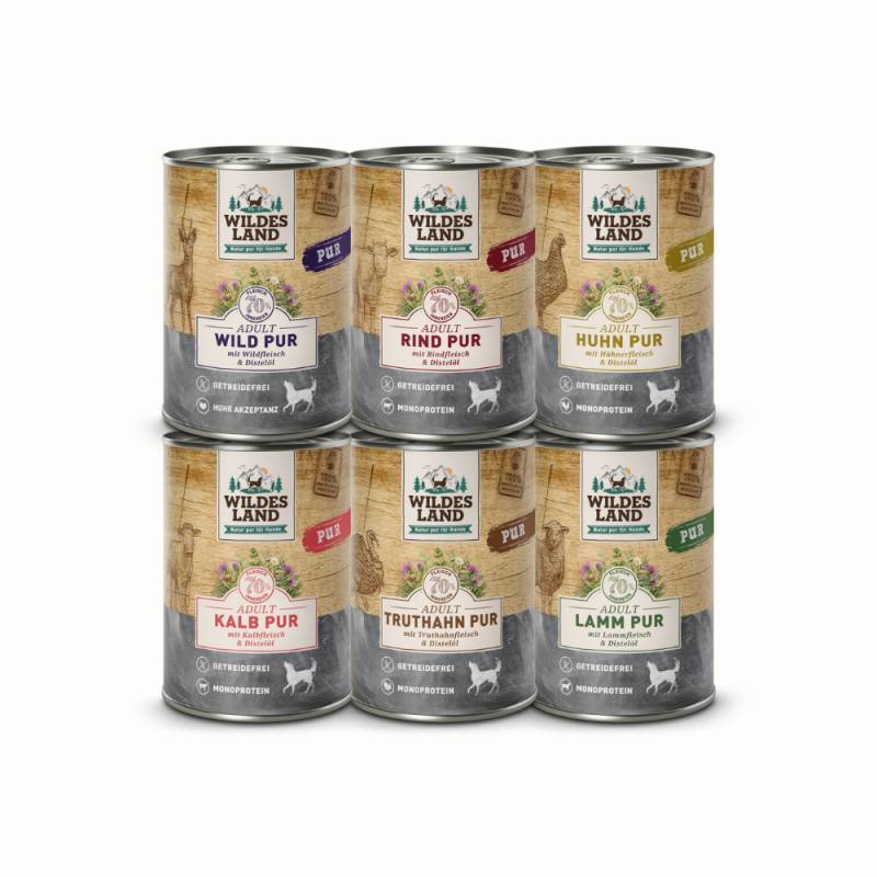 Wildes Land | Nassfutter Probierpaket PUR | PUR Adult | 1 Paket von Wildes Land