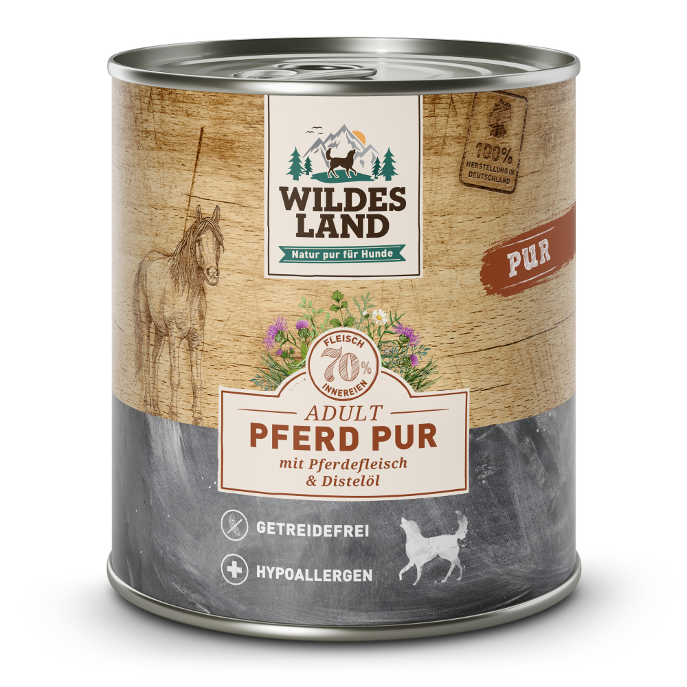 Wildes Land | Pferd mit Distelöl | PUR Adult | 30 x 800 g Wildes Land | Pferd mit Distelöl | PUR Adult | 30 x 800 g von Wildes Land