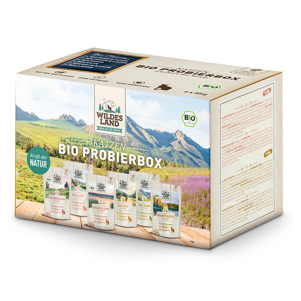 Wildes Land | Pouch Probierbox | BIO Adult | 6 x 85 g Wildes Land | Pouch Probierbox | BIO Adult | 6 x 85 g von Wildes Land