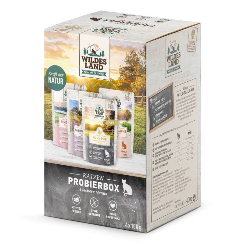 Wildes Land | Pouch Probierbox | Classic Adult | 4 x 100 g Wildes Land | Pouch Probierbox | Classic Adult | 4 x 100 g von Wildes Land