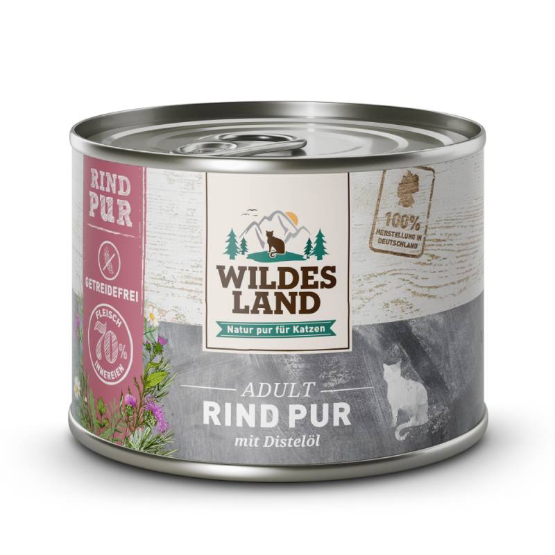 Wildes Land | Rind mit Distelöl | PUR Adult | 30 x 200 g von Wildes Land
