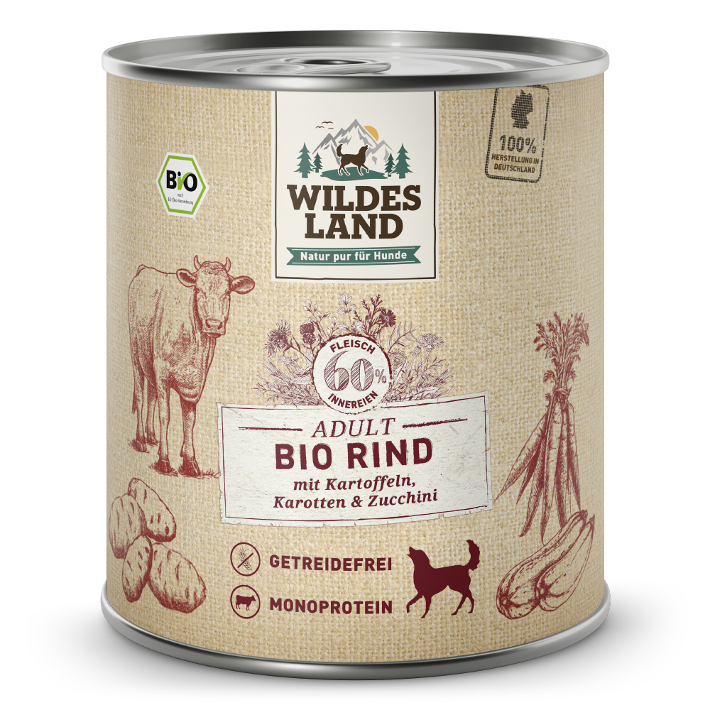 Wildes Land | Rind mit Kartoffel & Karotte | BIO Adult | 6 x 800 g Wildes Land | Rind mit Kartoffel & Karotte | BIO Adult | 6 x 800 g von Wildes Land