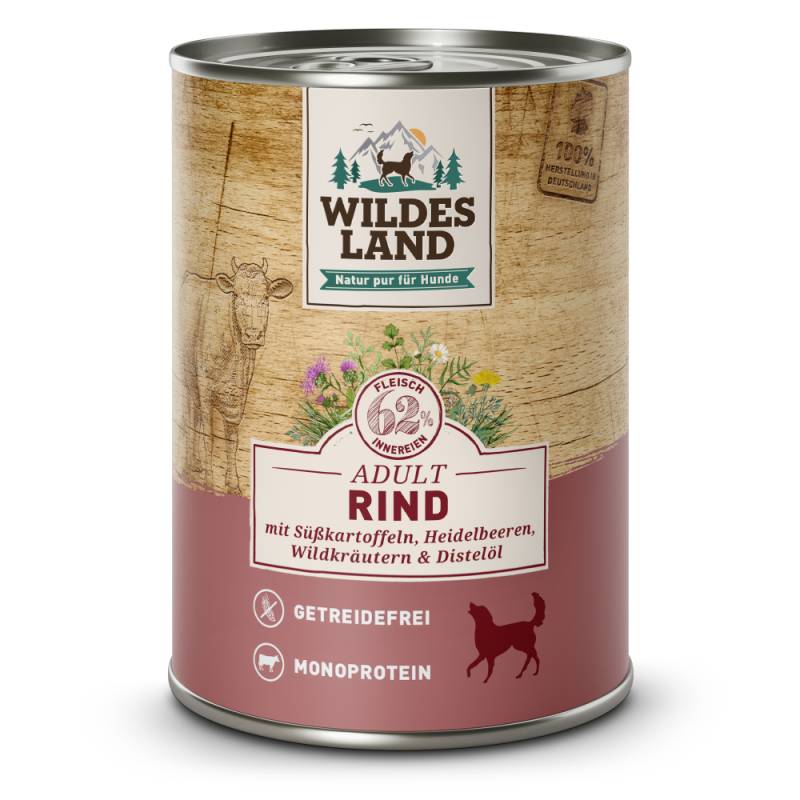 Wildes Land | Rind mit Süßkartoffel | Classic Adult | 30 x 400 g von Wildes Land