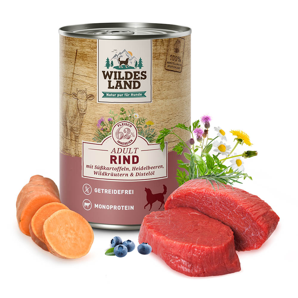 Wildes Land | Rind mit Süßkartoffel | Classic Adult | 30 x 400 g Wildes Land | Rind mit Süßkartoffel | Classic Adult | 30 x 400 g von Wildes Land