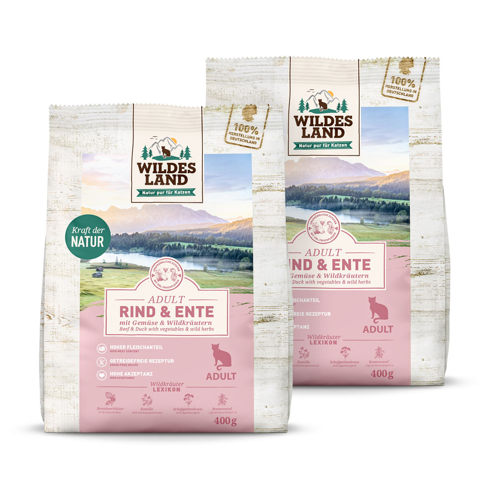 Wildes Land | Rind und Ente | Classic Adult | 3 x 400 g von Wildes Land