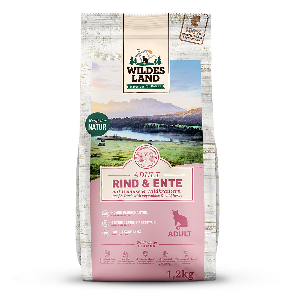 Wildes Land | Rind und Ente | Classic Adult | 4 x 1,2 kg Wildes Land | Rind und Ente | Classic Adult | 4 x 1,2 kg von Wildes Land