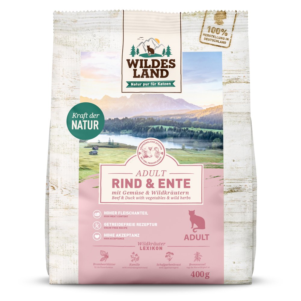 Wildes Land | Rind und Ente | Classic Adult | 4 x 400 g von Wildes Land