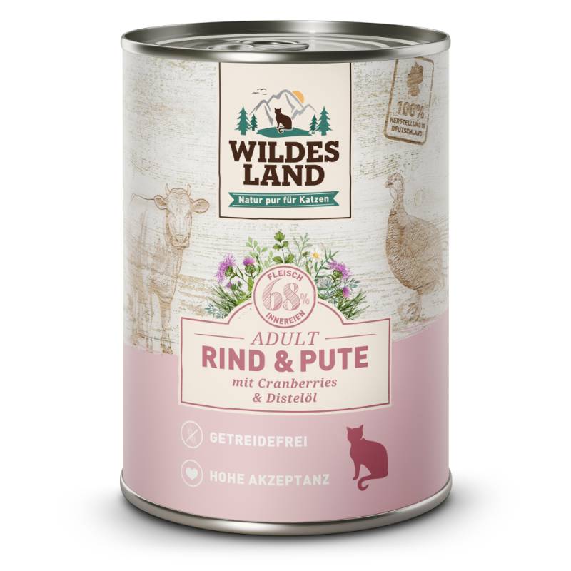 Wildes Land | Rind und Pute mit Distelöl | Classic Adult | 30 x 400 g Wildes Land | Rind und Pute mit Distelöl | Classic Adult | 30 x 400 g von Wildes Land