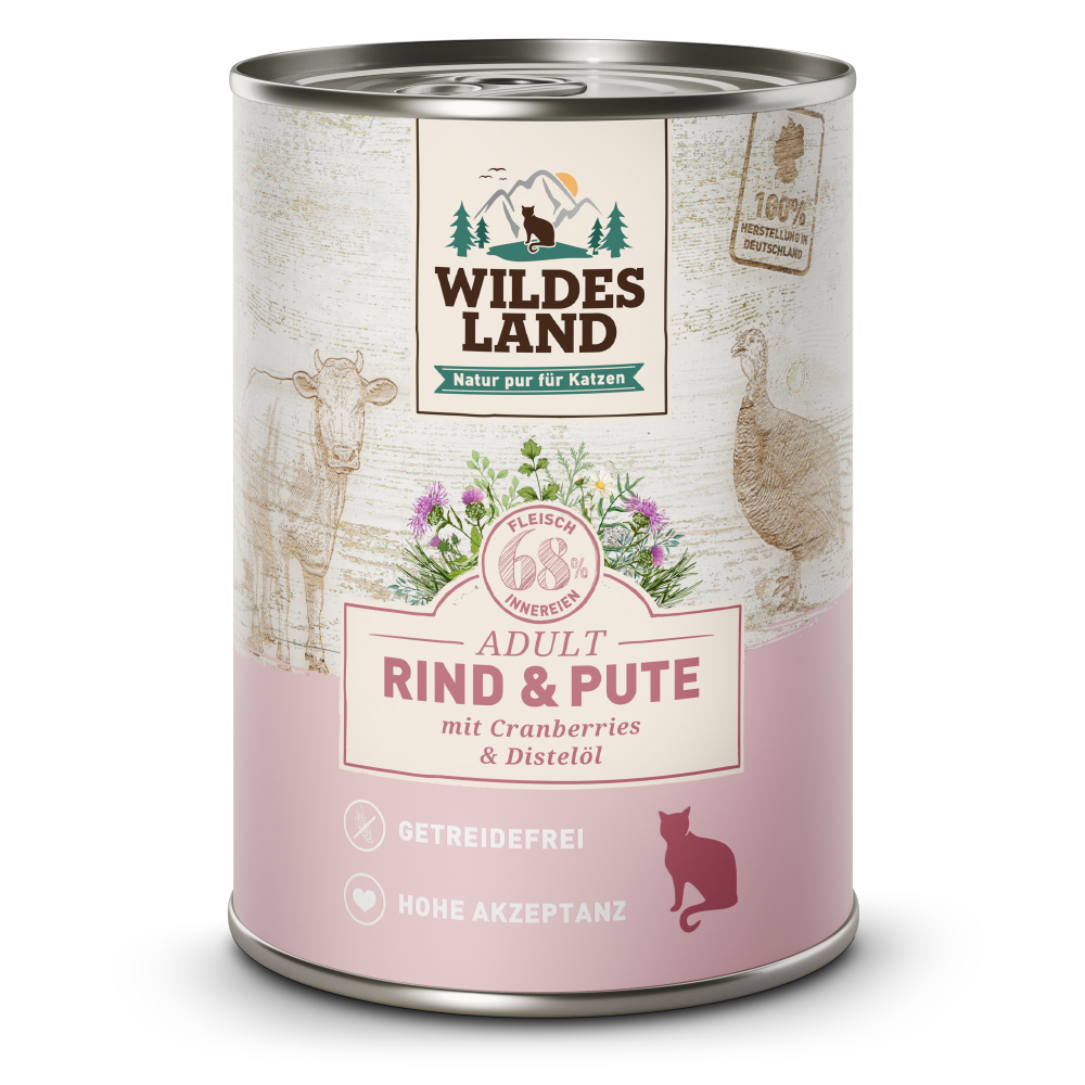 Wildes Land | Rind und Pute mit Distelöl | Classic Adult | 30 x 400 g Wildes Land | Rind und Pute mit Distelöl | Classic Adult | 30 x 400 g von Wildes Land