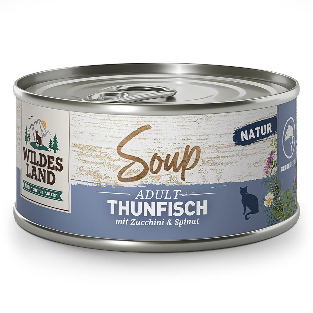 Wildes Land | Thunfisch mit Zucchini & Spinat | Soup | 60 x 80 g Wildes Land | Thunfisch mit Zucchini & Spinat | Soup | 60 x 80 g von Wildes Land