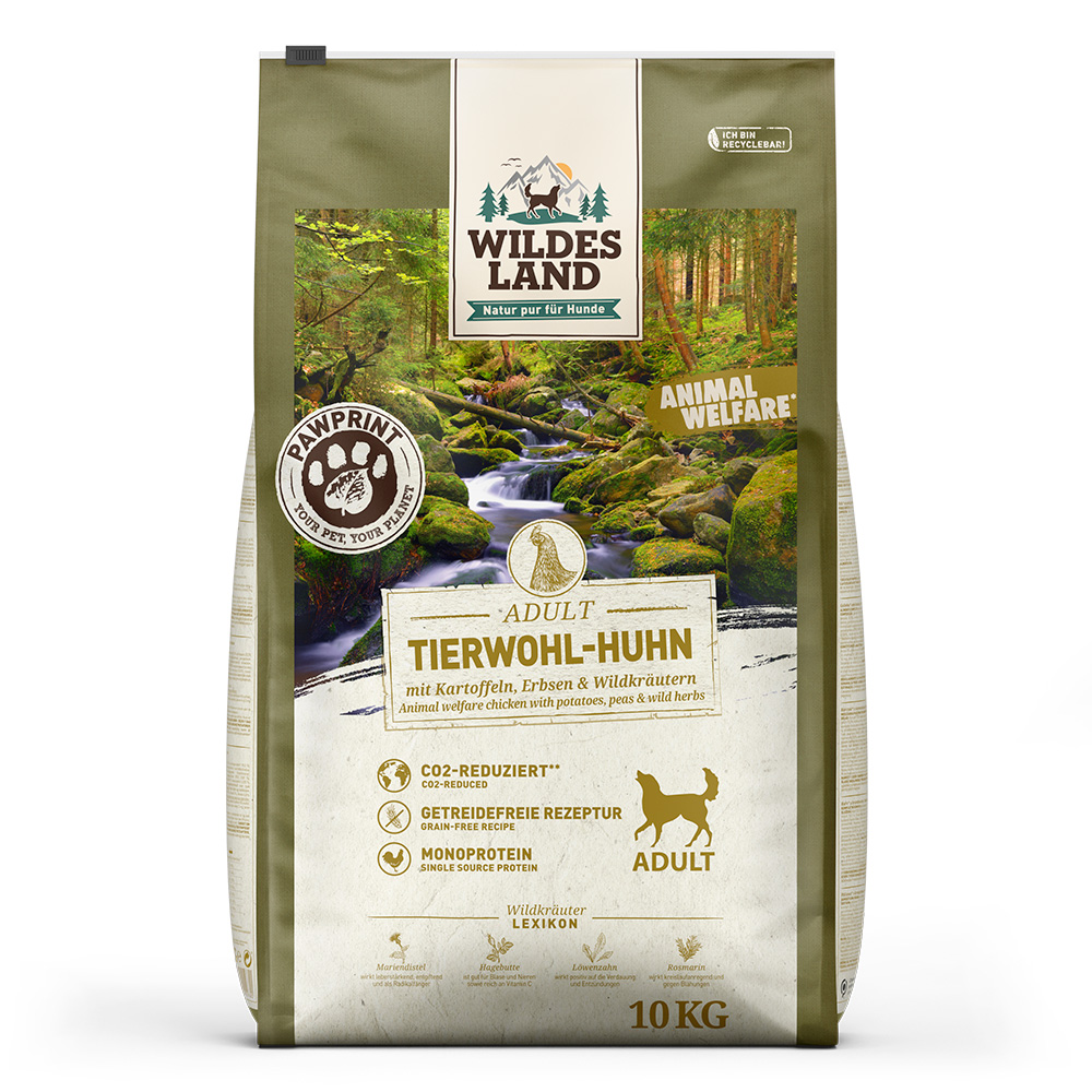 Wildes Land | Tierwohl-Huhn | PawPrint Animal Welfare Adult | 2 x 10 kg Wildes Land | Tierwohl-Huhn | PawPrint Animal Welfare Adult | 2 x 10 kg von Wildes Land