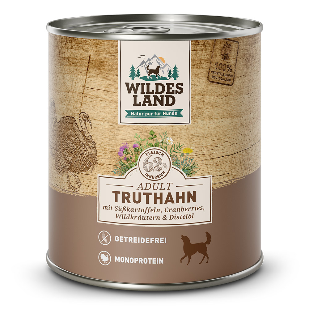 Wildes Land | Truthahn mit Süßkartoffel | Classic Adult | 6 x 800 g Wildes Land | Truthahn mit Süßkartoffel | Classic Adult | 6 x 800 g von Wildes Land