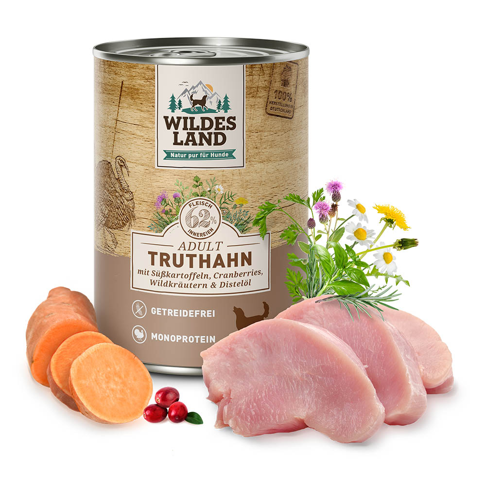 Wildes Land | Truthahn mit Süßkartoffel | Classic Adult | 30 x 400 g Wildes Land | Truthahn mit Süßkartoffel | Classic Adult | 30 x 400 g von Wildes Land