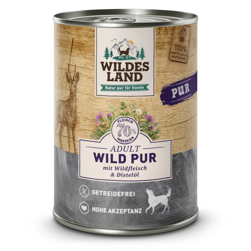 Wildes Land | Wild mit Distelöl | PUR Adult | 30 x 400 g von Wildes Land