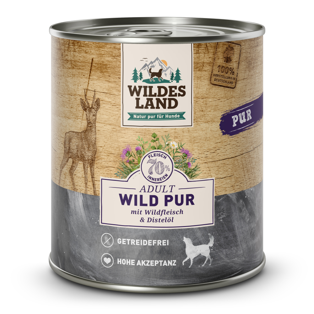 Wildes Land | Wild mit Distelöl | PUR Adult | 30 x 800 g Wildes Land | Wild mit Distelöl | PUR Adult | 30 x 800 g von Wildes Land