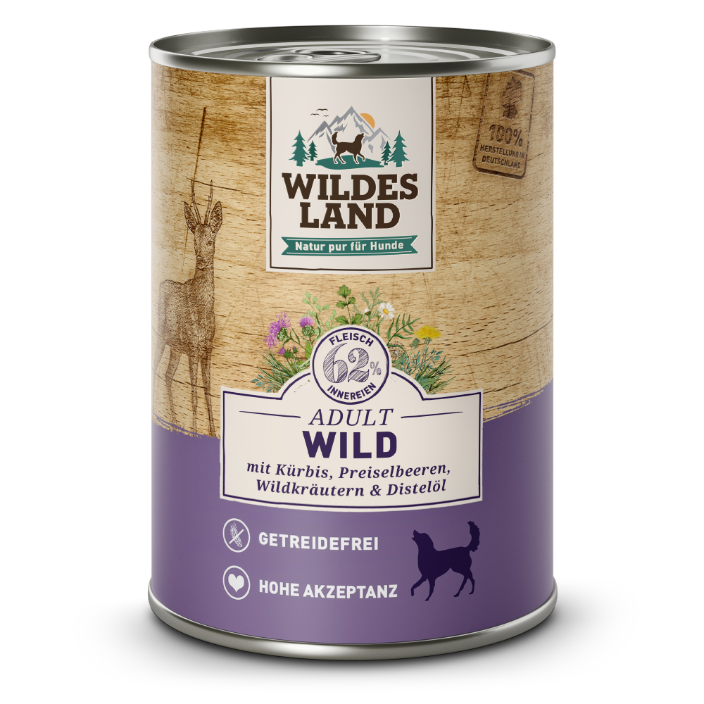 Wildes Land | Wild mit Kürbis | Classic Adult | 12 x 400 g Wildes Land | Wild mit Kürbis | Classic Adult | 12 x 400 g von Wildes Land