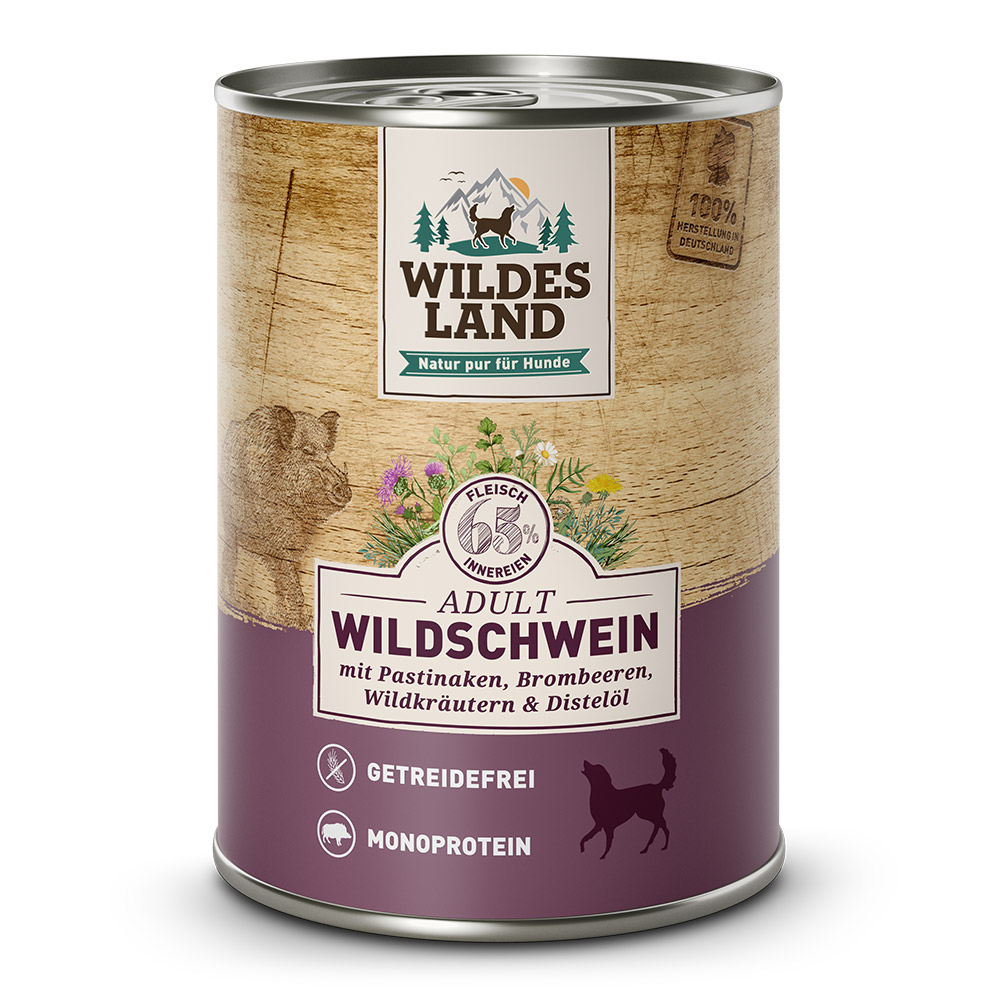 Wildes Land | Wildschwein mit Pastinake | Classic Adult | 30 x 400 g Wildes Land | Wildschwein mit Pastinake | Classic Adult | 30 x 400 g von Wildes Land