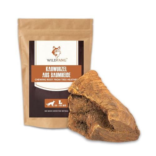 Wildfang® Kauwurzel aus der Baumheide für Hunde, Robustes und Langlebige Kauwurzel Hund, Splitterarmes Kauholz als Hundespielzeug für optimale Zahnpflege für Hunde und Welpen - L von Wildfang